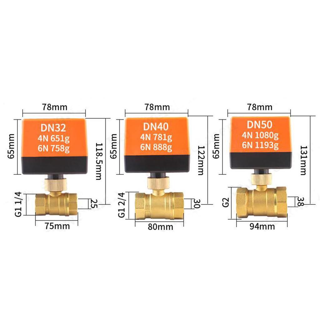 Ball Valves, Electric Valve, Low-noise Actuator for Units, Air Conditioning