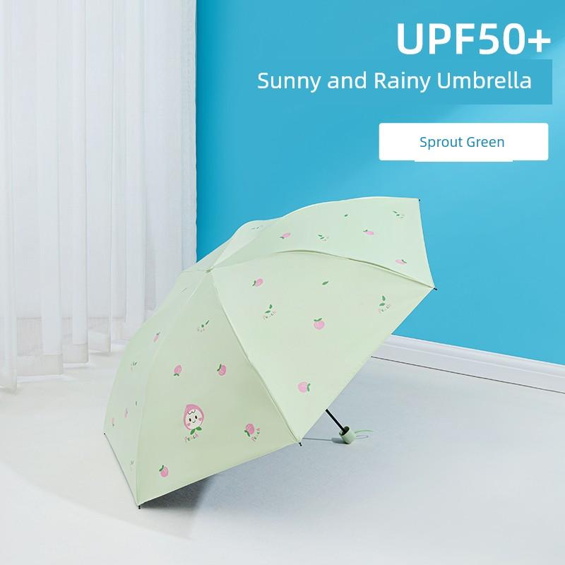 Paradise Umbrella Children's Umbrella Cartoon Umbrella Female Tri-Fold Creative Fresh Light Foldable Boy Student Umbrella Dual-Use