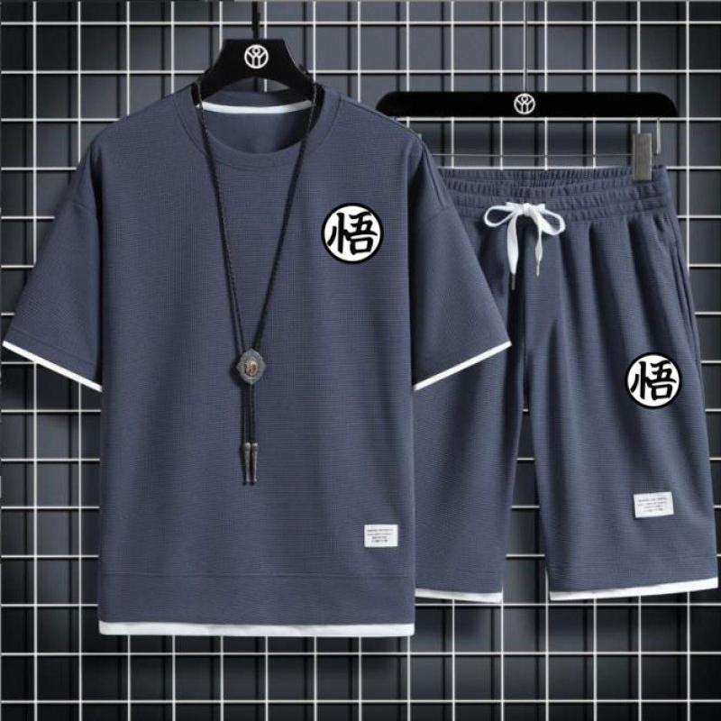 

Літні чоловічі топи + штани Комплект із 2 предметів Slam Dunk, повсякденна футболка та шорти з коротким рукавом у стилі японського аніме, баскетбольний спортивний одяг L