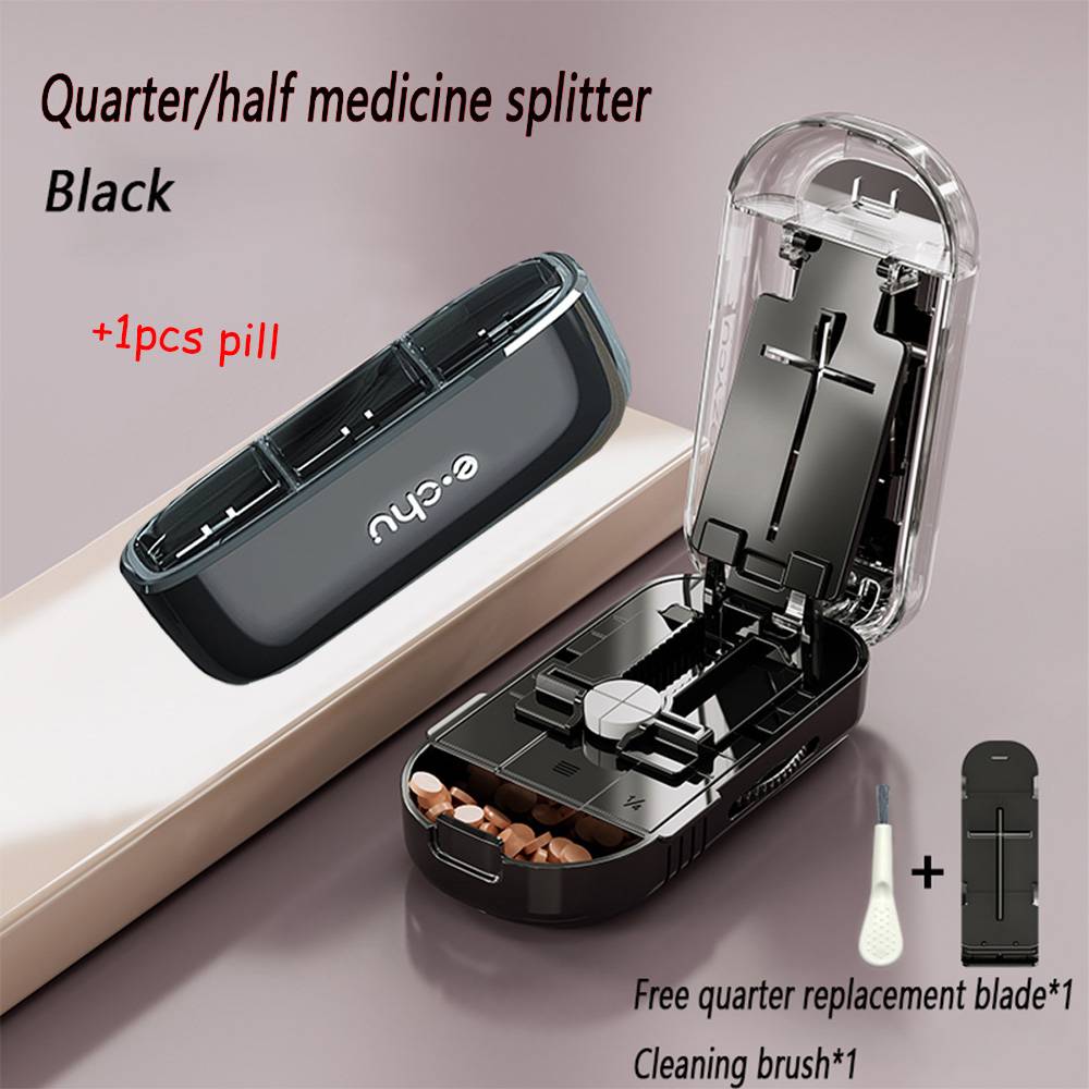 New 2/3/4 Tablets Pill Cutter Storage Box Tablet Dust-Proof Divider Small And Portable Suitable For Home And Daily Travel