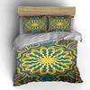 Yellow floral mandala pattern. Bedding sets Duvet cover sets Duvet covers Pillowcases(1 * Duvet Cover 2 * Pillowcases without duvet insert)