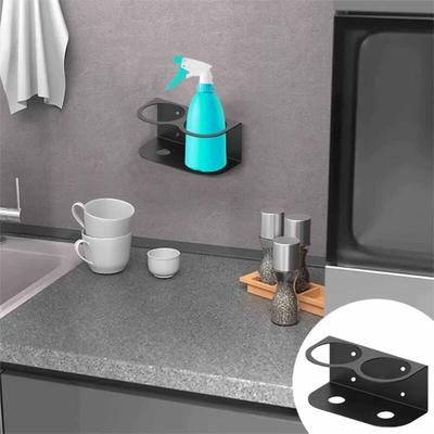 Wall-Mounted Spray Bottle Rack – Heavy-Duty Metal Organizer for Paint, Cleaning, & Garage Storage, Space-Saving Wall Storage