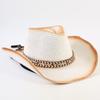 Popolare Cappello di Paglia Western Cowboy Europeo e Americano Moda Uomo e Donna Cappello di Paglia Ombreggiante Cappello da Cowboy Western da Esterno