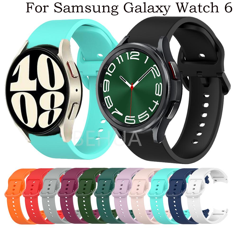 20mm Watchstrap Band For Samsung Galaxy Watch 6 5 4 40mm 44mm classic 47mm 43mm Strap Bracelet Silicone Wristband Plastic buckle