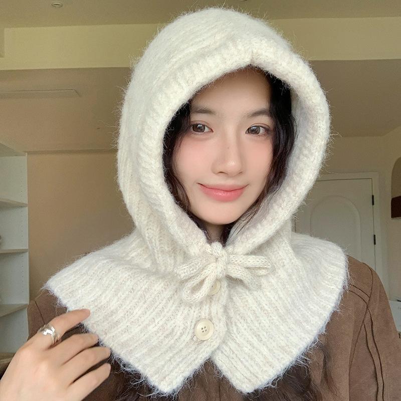 Women'S Winter Hooded Scarf & Ear Protector - Stretchy with Adjustable Drawstring Hood, Lightweight Warm Winter Hat & Neck Wrap