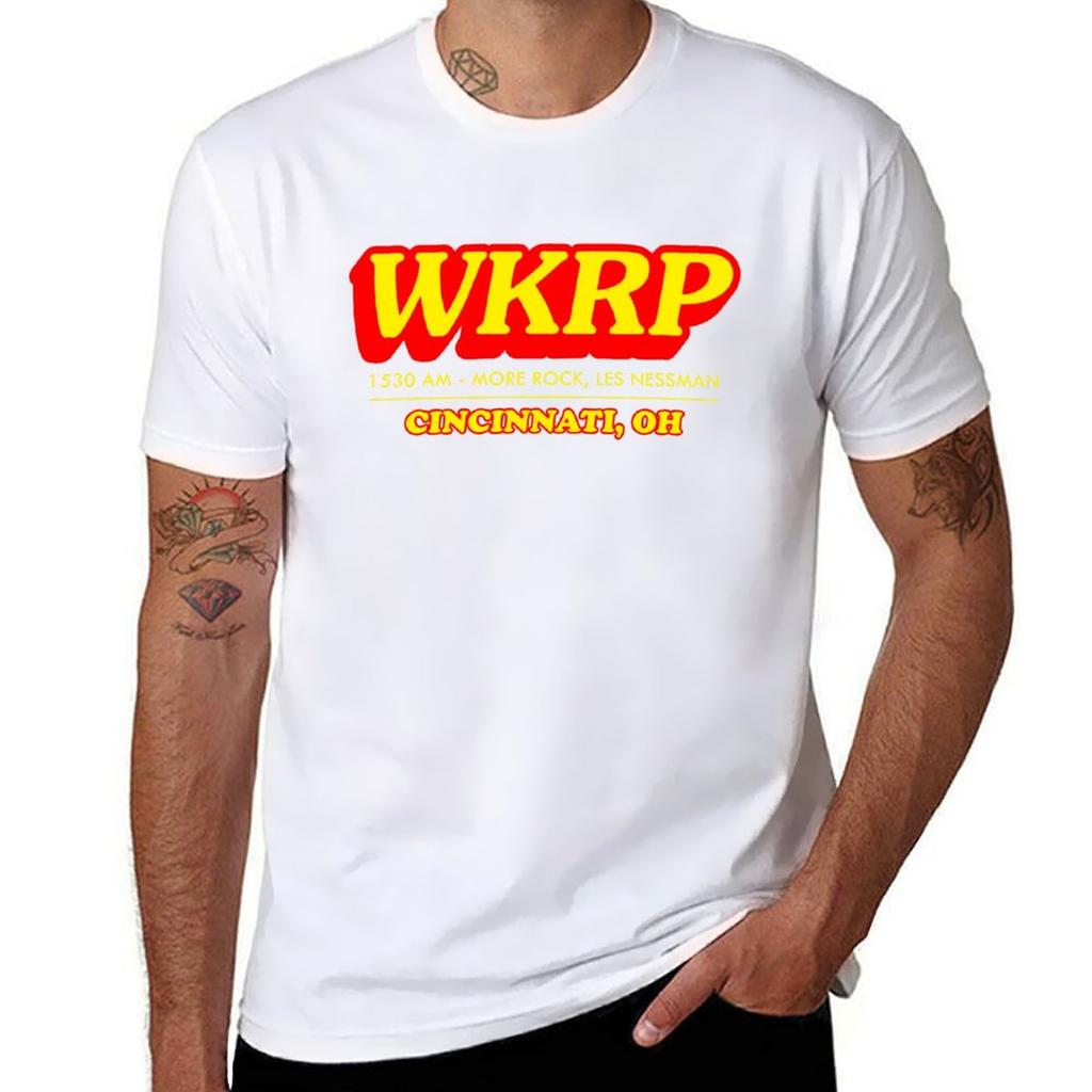 Wkrp Logo T-shirt T Shirts For Man Slim Fit T Shirts For Man Pack White T Shirt For Man 100 Percent Cotton T-shirt