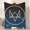 Watch Dogs 2 Throw Kid-Friendly Flannel Throw Blanket Soft Warm Anti-Static Washable All Season