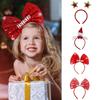 Spiral Christmas Tree Shape Hair Hoop Cute Bowknot Star HOHOHO Hair Holder Christmas Party Headwear for Teenagers