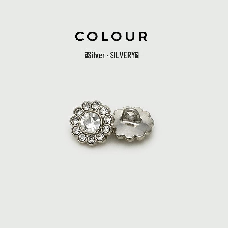Irregular Metal Shirt Buttons: Asymmetrical Rhinestone-Decorated Buttons for Men's and Women's Cardigans and Sweaters