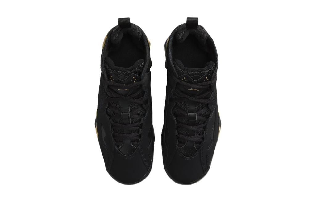 Jordan True Flight Antideslizantes Resistentes a la Abrasión de Caña Alta Zapatillas de Baloncesto para Niños Negro Adolescentes 343795-017