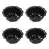 4 Pcs Carbon Steel Fluted Cake Mold Nonstick Muffin Cups Round Mini Cake Pan  Brownie