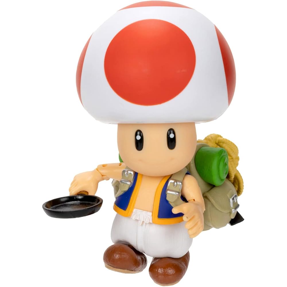 San-ei Trading Super Mario Brothers Movie Toad Action Figure 6x8x10.5cm Collectible Toy TSM-04
