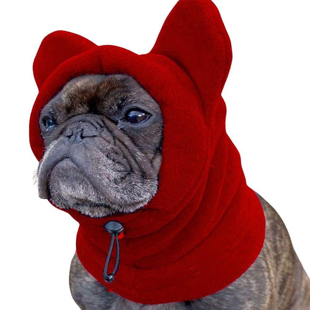 Warm Material Pet Winter Hats Adjustable Design Pet Hood Neck Warmer Dog Snood  Pet Headwear