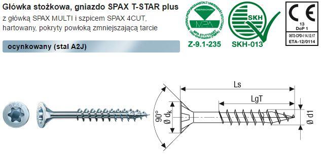 Wood Screw White Galvanized (1000) Txtg 4.0*40Mm Spax - Sx149337I