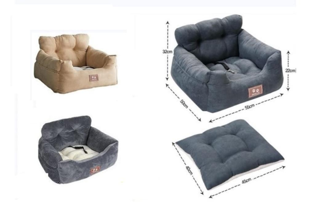 Thai Sawadee Pet Pet Pet Car Pet Car Seat Sofa, Seat, Seat, Supplies, (Gray)