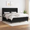 Vidaxl Continental Bed with Mattress, Black, Fabric 180X200 Cm