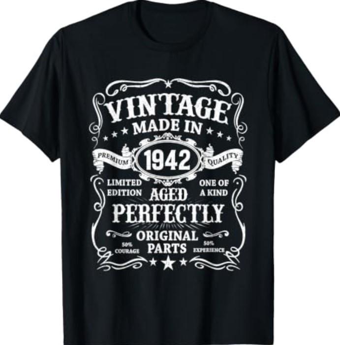 Vintage 85 Birthday Decorations 85yr 1942 85th Birthday T-Shirt