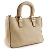 FENDI FF Tote Small Handbag 8BH367 2WAYShoulder beige Calfskin Women Used