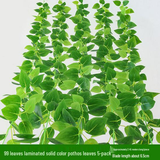 Large Green Fake Leaf Ornaments for Vines and Roof Décor