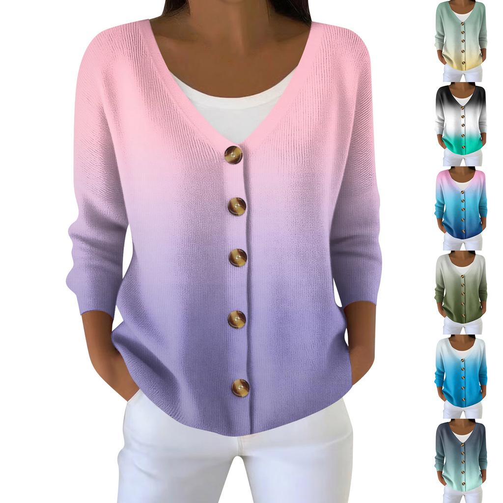 Women's Fashion Long Sleeve Christmas Snowman Snowflake Print Jacket Cardigan