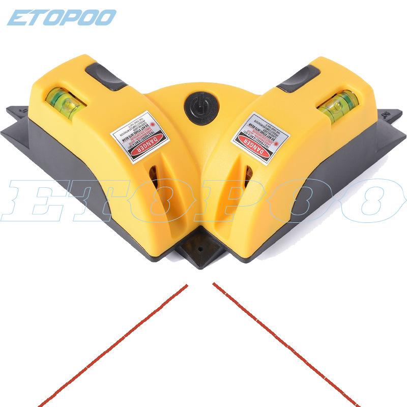 Etopoo 90° Infrared Laser Triangle Level Tool for Tile Laying and Right-Angle Ground Marking