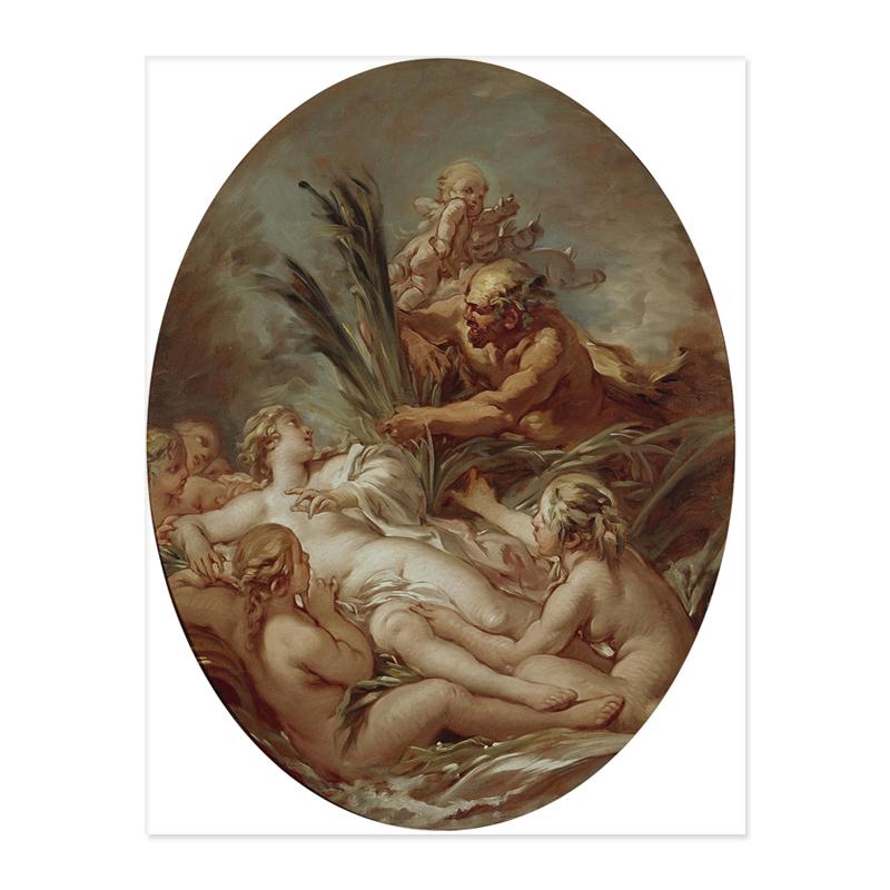 

Ретро картина маслом, холст, картина, украшение стены, классическая европейская фигура, настенные художественные принты, картины для декора спальни, безрамное 21*30cm