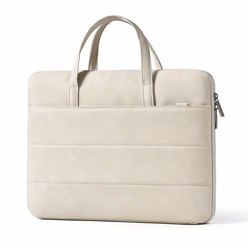 Slim Laptop Sleeve Bag 14-16.1 Inch Notebook With Handle PU Leather Protective Case Women Men Campus Style