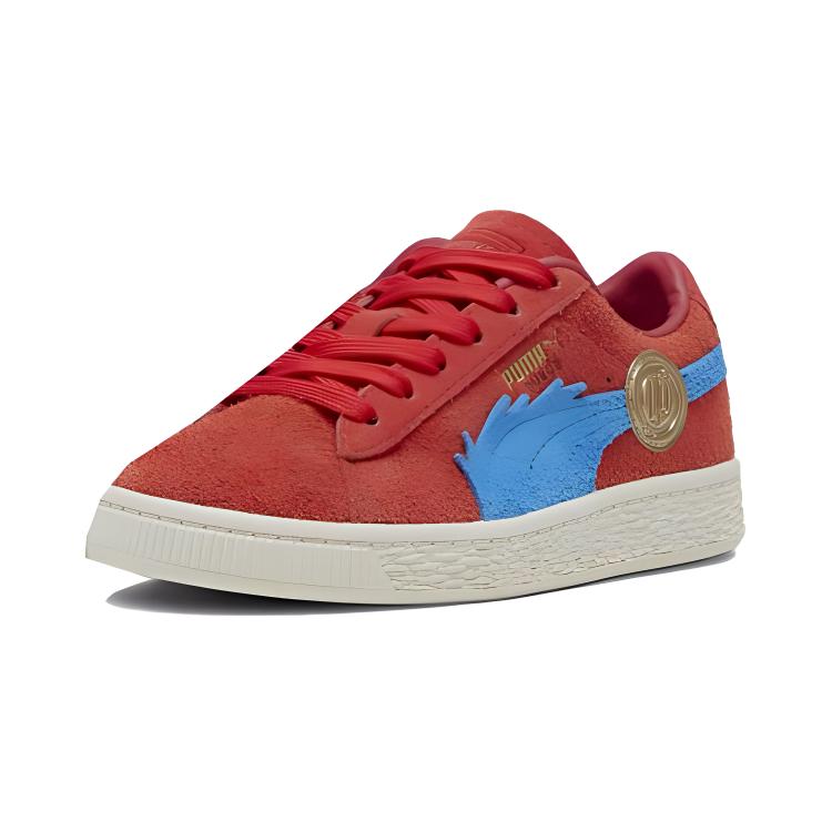 Puma One Piece x Suede Little Kid Luffy Kids Sneakers Red For-All-Time-Red Ultra-Blue 396649-01