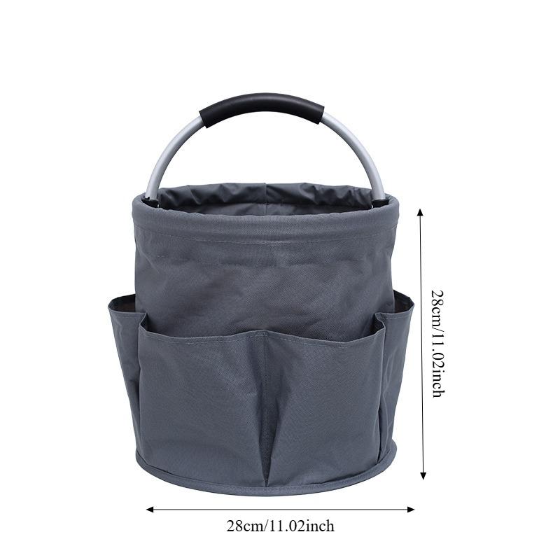Large Storage Organiser Bag Folding Basket Picnic Tote Outdoor Cleaning Caddy with Handle Tool Bag Cleaning Supplies