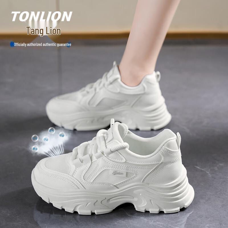 TonLion Women s Chunky Platform Casual Sneakers 36