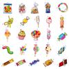 50/100 Pcs Cartoon Colorful Candy Stickers DIY for Stationery Box Phone Lunch Box Reward Atmosphere Decor Waterproof Decals