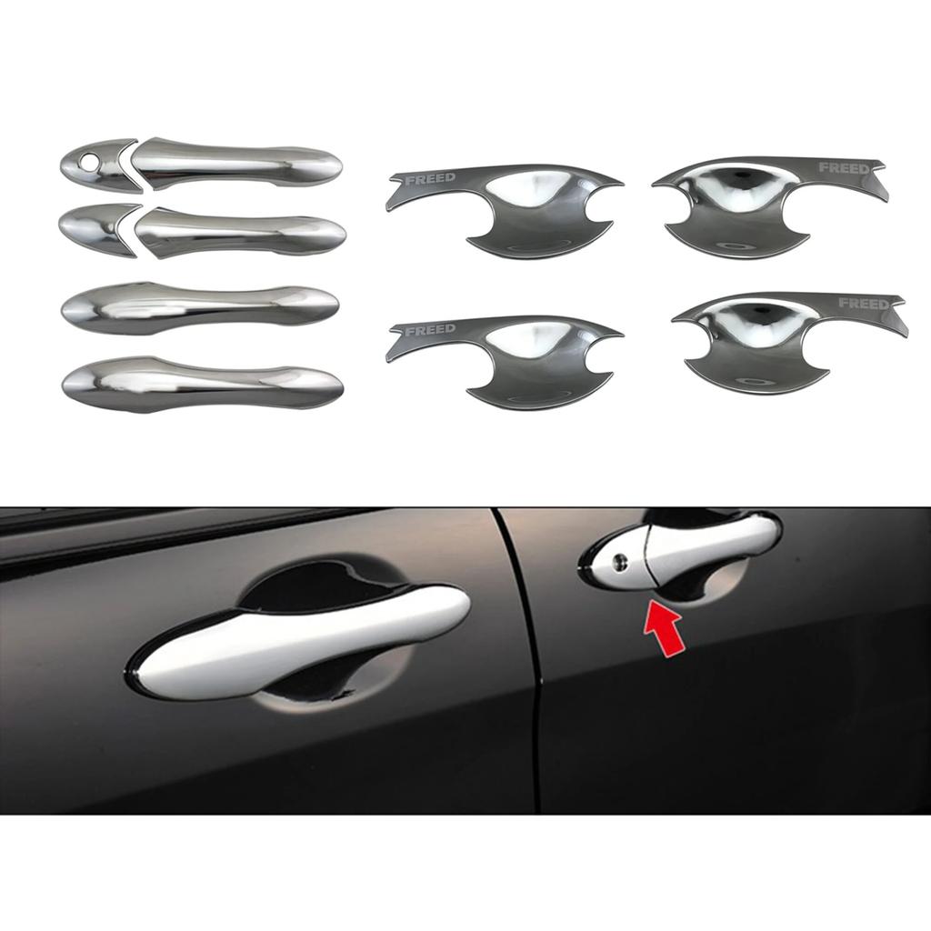 2008-2016 Pro Honda GB3, GB4 Freed Car Kryty klik dveří ABS chrom/karbon Příslušenství Samolepky Styl krytu mísy na auto