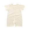 Newborn Cotton Short Sleeve Summer Romper: Open-Front Bodysuit for Boys & Girls