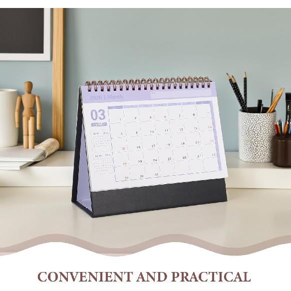 jojofuny Small Desk Calendar: 2025-2026 Desktop Standing Calendar Mini Monthly Planner July 2025 to December 2026 Tabletop for Office School
