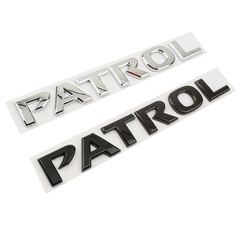 CHUQAZ1 Car 3D ABS Rear Trunk Letters Words Logo Badge Emblem Decals Sticker For Nissan Patrol Y60 Y61 Y62 Y63 Y64 Styling Accessories