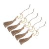 5Pcs Handmade Moon Hanging Ornament Home Tassel Decoration Car Rear View Mirror Accessory