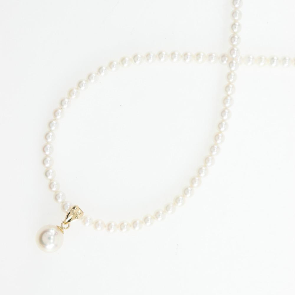 Baby-Perlenkette K18 Gelbgold/Perle 7g Damen Gebraucht