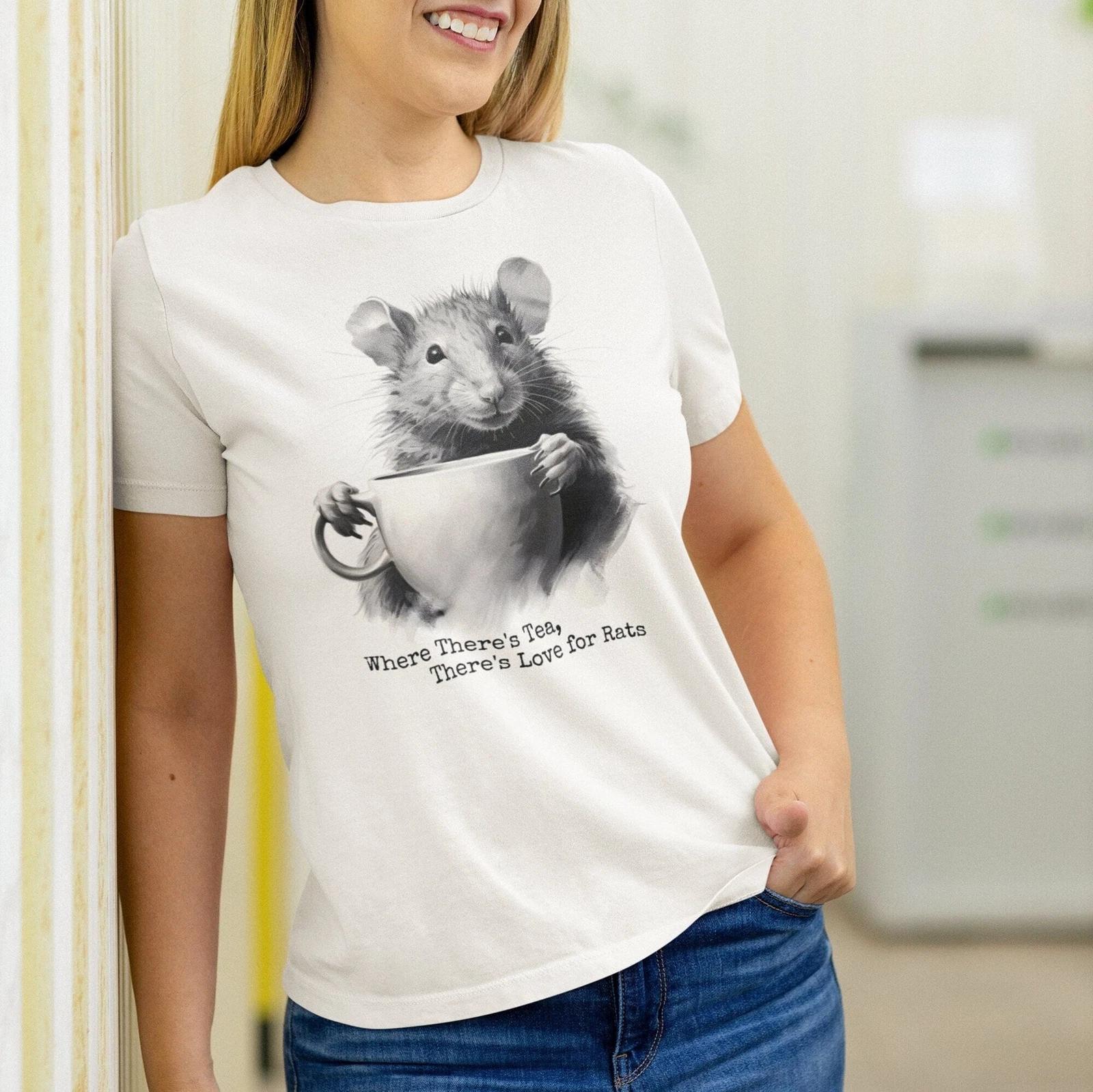 Rat Tea Shirt, Rat Mom Tea Lover XL