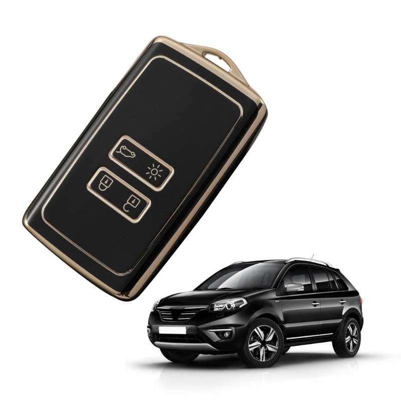 Waterproof Automotive Key Shell 4 Buttons Remote TPU Key Card Case Fob Cover Holder Modified Suitable for Espace/Tce/300