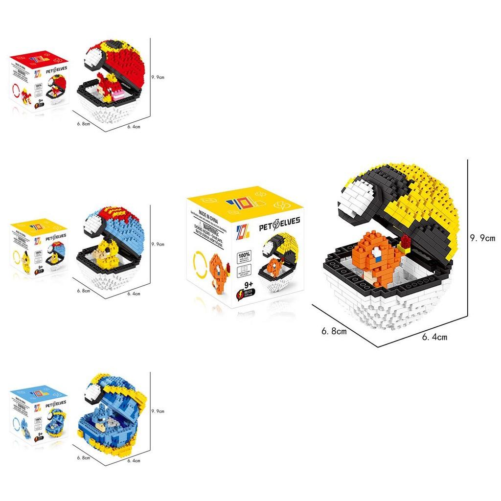 500-piece Poké Ball Building Block Set Micro Brick Diy Kids Gift Model Toy