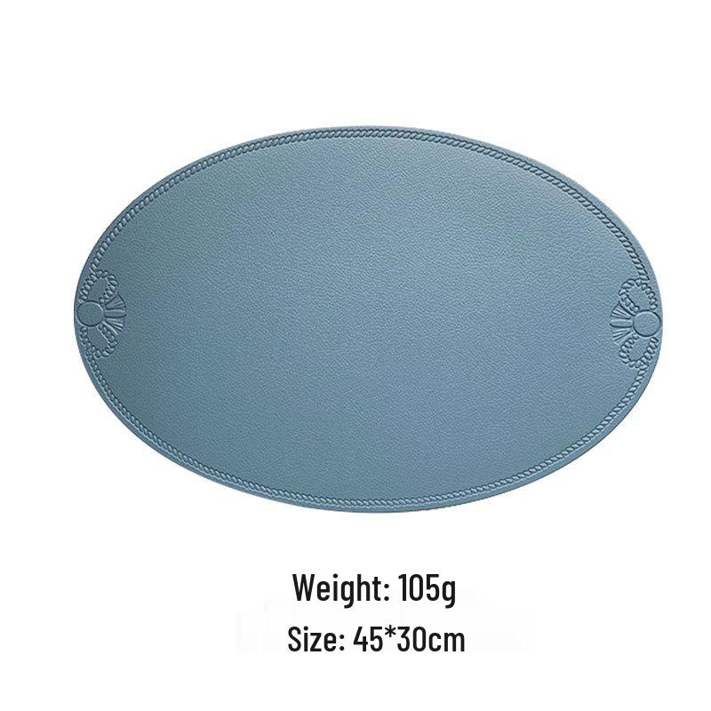 Retro European-Style Leather Placemat, Heat-Resistant, Waterproof & Oil-Proof Nordic Mat
