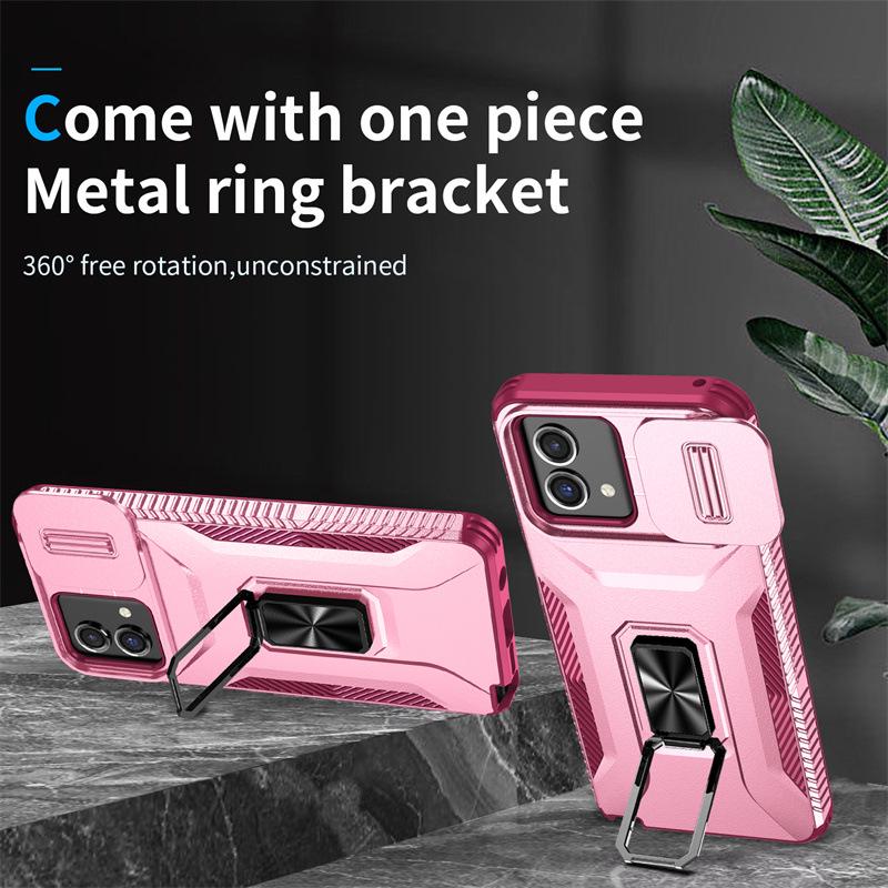 Motorola Moto Edge 2025 G5G Ring Pull-Push Window Phone Case, Compatible with G Pure and G Stylus.