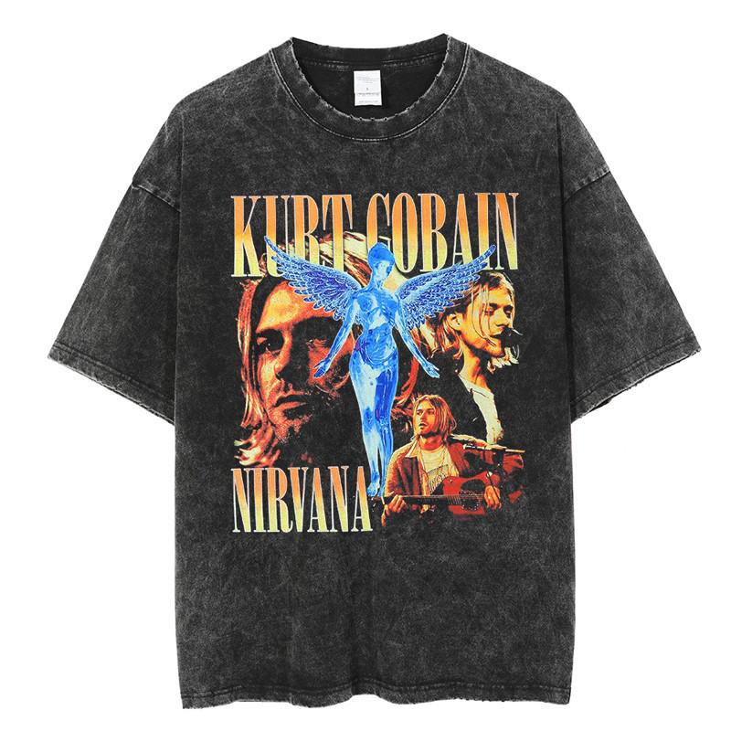2025 Nirvana Vintage Retro Washed Long Sleeve Tee