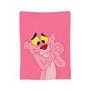 Pinks Panthers Cartoon Flannel Throw Blankets Leopard Head Blanket for Sofa Office Lightweight Thin Bedding Throws,
