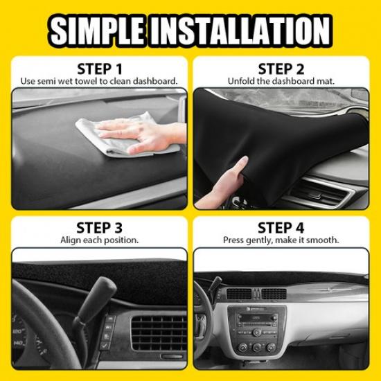 Inner Dashboard Cover Dash Mat Sunshade Pad Fit Chevrolet Impala 2006 07-2013 EV