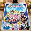 Flannel BlanketSailor Moon Warm Soft Throw Blanket for Indoor Sofa Bed Living Room Use