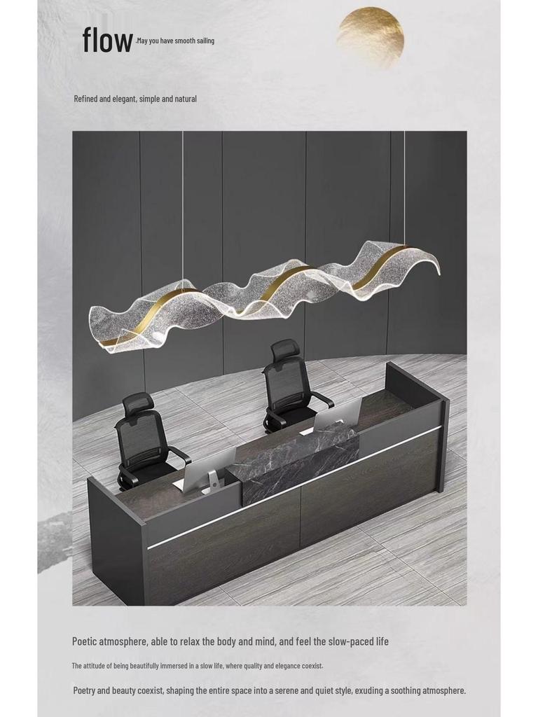 Full Spectrum Luxury Ribbon Chandelier - Modern Minimalist Design for Restaurants and Bars