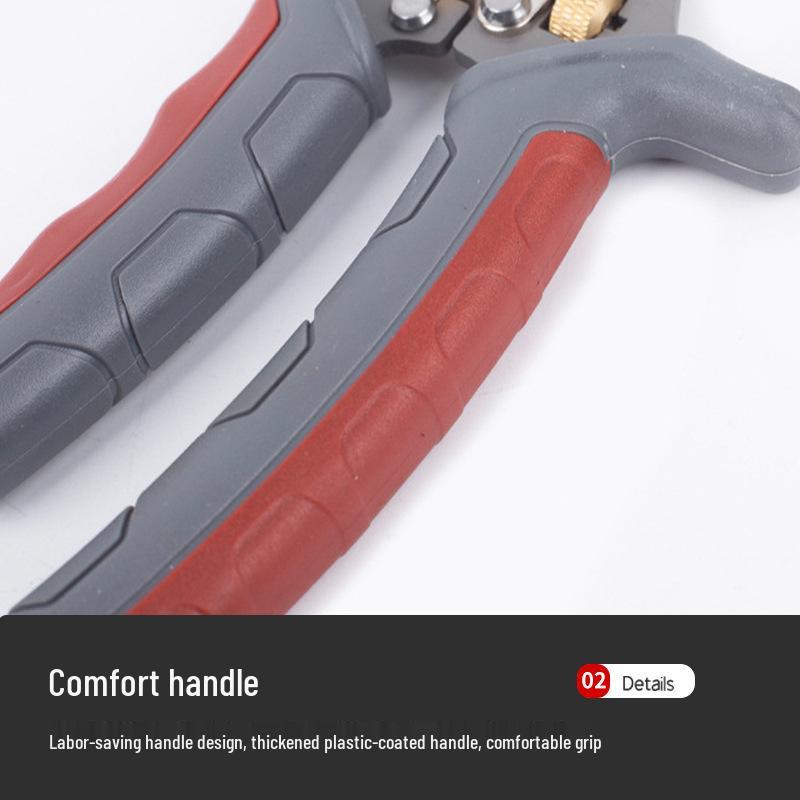 Adjustable Multifunctional Wire Stripper & Cutter with Crimping Pliers and Bent Handle