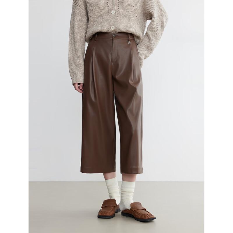 

ELLE Women s 2026 Spring Faux Leather Straight-Leg Pants XL