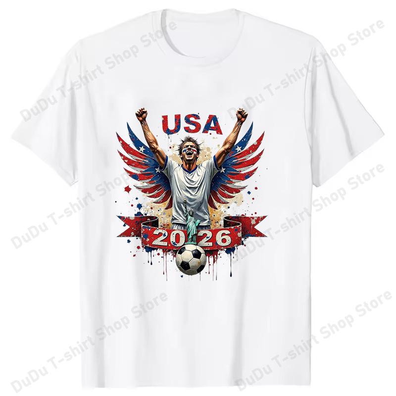 New Unisex Fashion O Neck Tops 2026 Football Printing Shirt Short Sleeve T Shirt Casual Shirt Summer T Shirts Football Fan Shirt